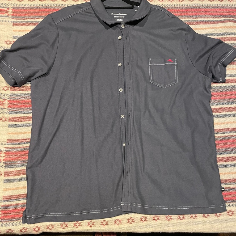 Mens XXXL Tommy Bahama Polo in Slate Gray